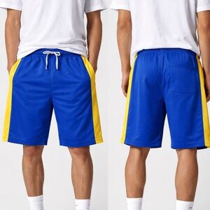 Imperious Athletic Shorts Men’s Basketball Gym Workout blue yellow size XL NWT